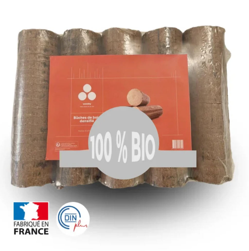 Bûches compressées Wooday – Palette de 96 packs