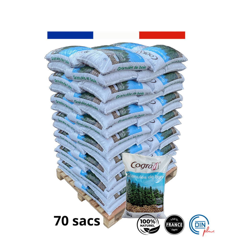 Granulés de bois Cogra 70 sacs
